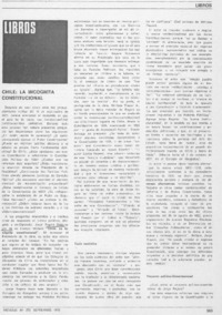 Chile, la incógnita constitucional.