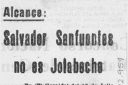 Salvador Sanfuentes no es Jotabeche