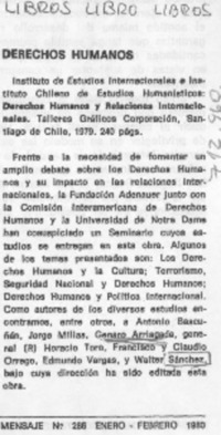 Derechos Humanos.