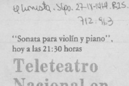 Teleteatro nacional en TV Chile.