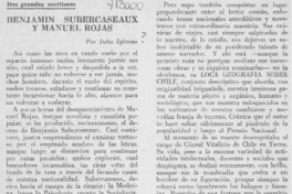 Benjamín Subercaseaux y Manuel Rojas