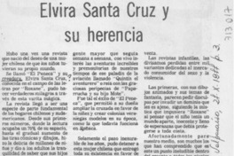 Elvira Santa Cruz y su herencia
