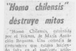 "Homo chilensis" destruye mitos.