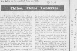 Chiloé, cielos cubiertos.