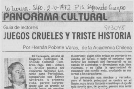 Juegos crueles y triste historia