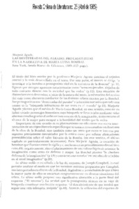 Las desterradas del paraíso, protagonistas en la narrativa de María Luisa Bombal