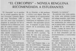 "El Cercopiés" novela renguina recomendada a estudiantes.
