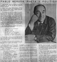 Pablo Neruda, poeta y político