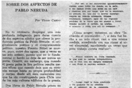 Sobre dos aspectos de Pablo Neruda