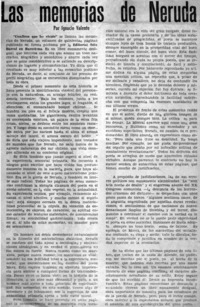 Las memorias de Neruda
