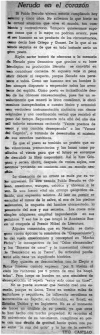 Neruda en el corazón