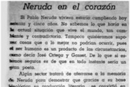 Neruda en el corazón