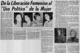 De la liberación femenina al "Uso político" de la mujer