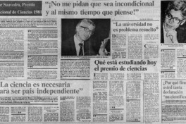 "¡No me pidan que sea incondicional y al mismo tiempo que piense!" : [entrevistas]