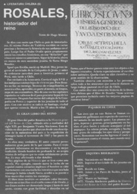 Rosales, historiador del reino