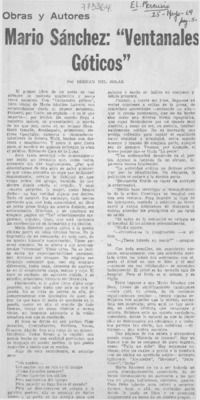 Mario Sánchez: "ventanales góticos"
