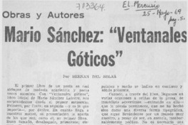 Mario Sánchez: "ventanales góticos"