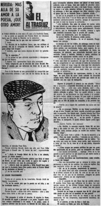 Neruda, más allá de su amor a la poesía, ¿qué otro amor?: