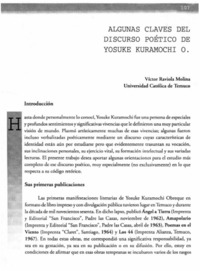 Algunas claves del discurso poético de Yosuke Kuramochi O.