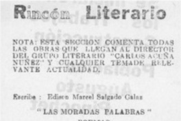 "Las moradas palabras"