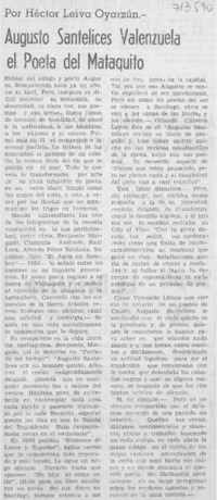 Augusto Santelices Valenzuela el poeta del Mataquito