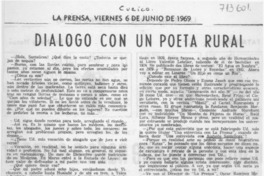 Diálogo con un poeta rural : [entrevistas]