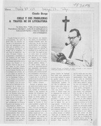 Chile y sus problemas a través de su literatura.