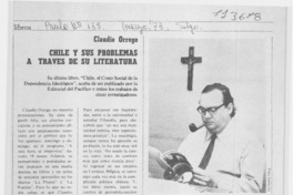 Chile y sus problemas a través de su literatura.