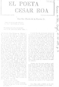 El poeta César Roa