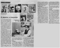 El Derecho a interpretar.