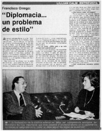Diplomacia -- un problema de estilo": [entrevista]