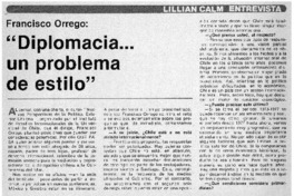 Diplomacia -- un problema de estilo": [entrevista]