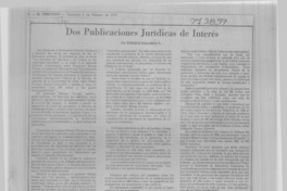 Dos publicaciones jurídicas de interés
