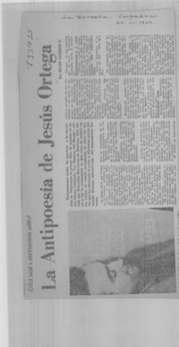 La antipoesía de Jesús Ortega