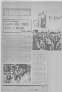 Eduardo Ortiz, Africa, pasado y presente