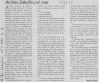 Andrés Sabella y el mar