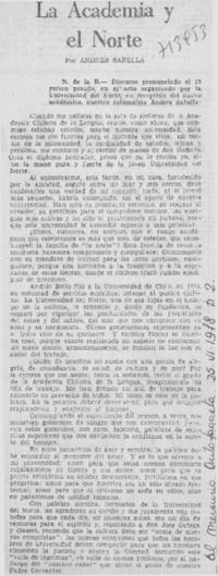 La academia y el norte