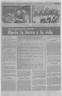 Hacia la tierra y la vida