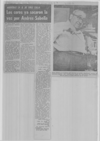 Los coros ya sacaron la voz por Andrés Sabella.