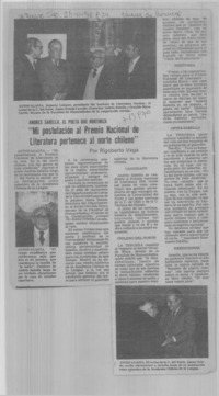 Mi postulación al Premio Nacional de Literatura pertenece al norte chileno"