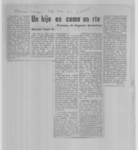 Un hijo es como un río