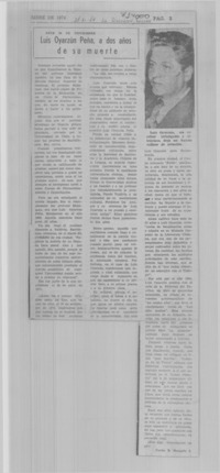 Luis Oyarzún Peña, a dos años de su muerte