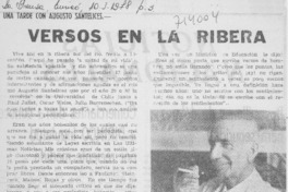 Versos en la ribera.