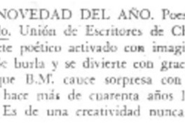 La Novedad del año.