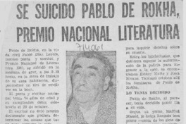 Se suicidó Pablo de Rokha, Premio Nacional Literatura.