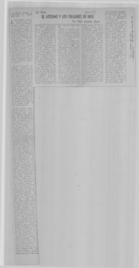 El ateísmo y los fulgores de Dios