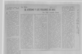 El ateísmo y los fulgores de Dios