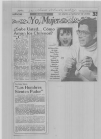 ¿Sabe usted... cómo aman los chilenos? :