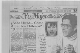 ¿Sabe usted... cómo aman los chilenos? :