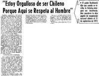 Estoy orgulloso de ser chileno porque aquí se respeta al hombre".